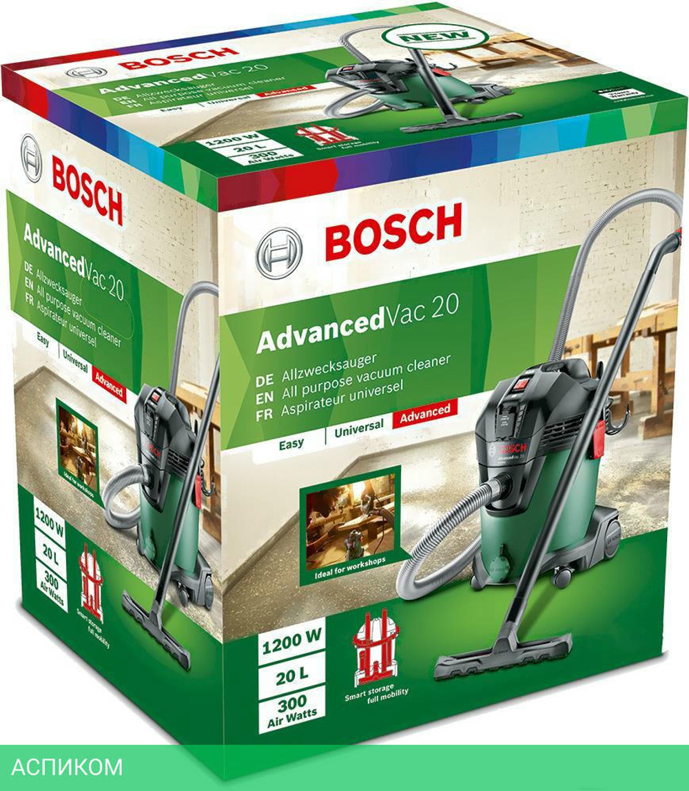 Пылесос Bosch AdvancedVac 20 зеленый (0.603.3D1.200)