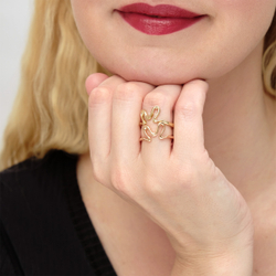 "Тинка" кольцо в золотом покрытии из коллекции "Этюд" от Jenavi
