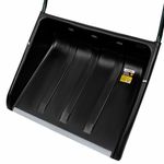 Лопата снеговая СКРЕПЕР 58х48 см пластиковый ЧЕРНЫЙ, алюминиевая планка, рукоятка 120 см, прочный, ГРАНДМАСТЕР, 700343