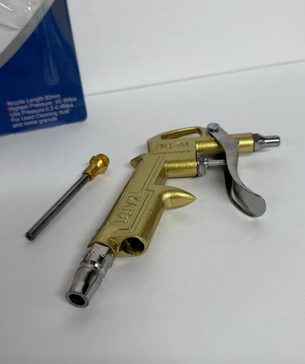 Пистолет продувочный для компрессора, с переходником, носик 50 мм, DG-10 (1 шт.)