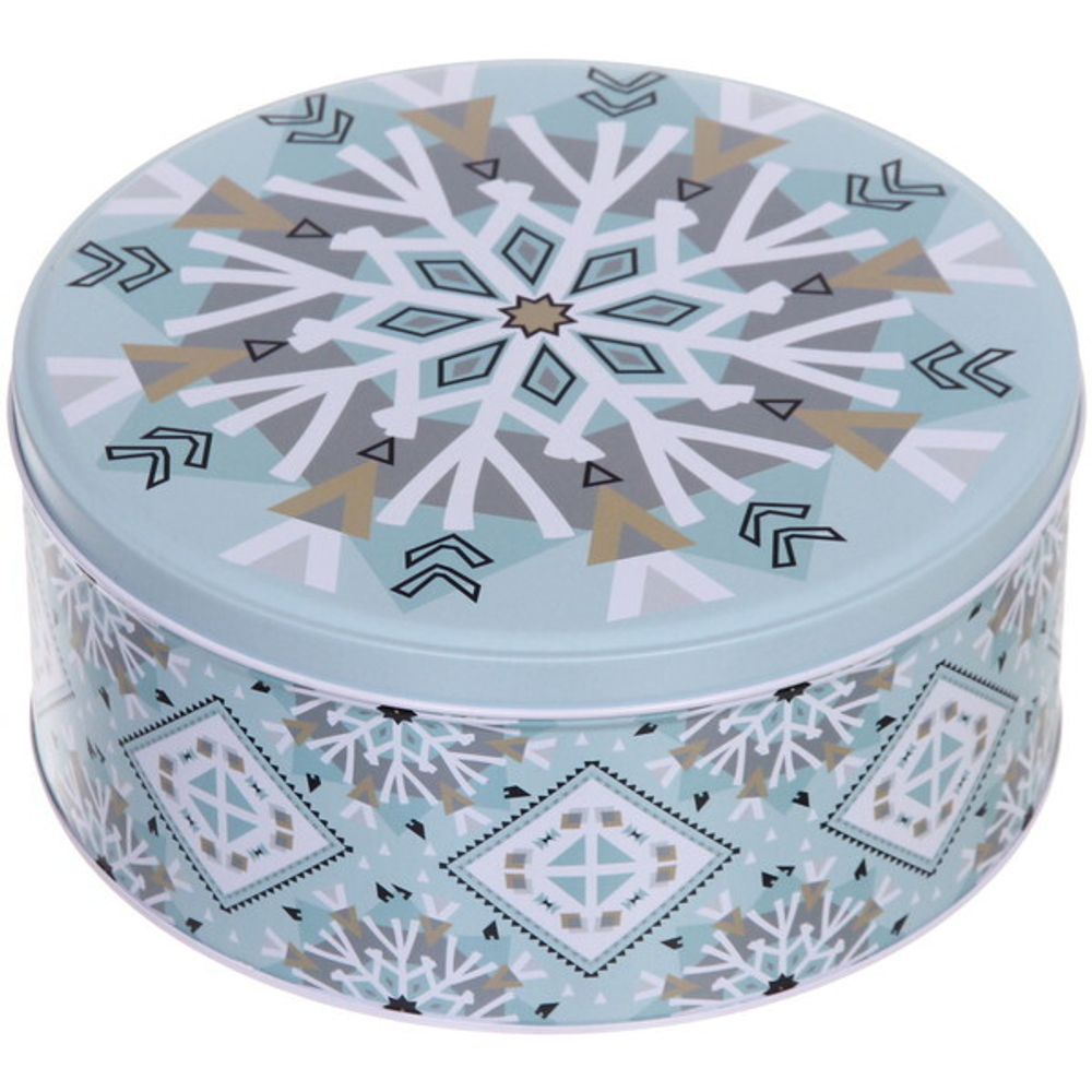 Банка жестяная «Снежинка» 2000мл 19,7*9см