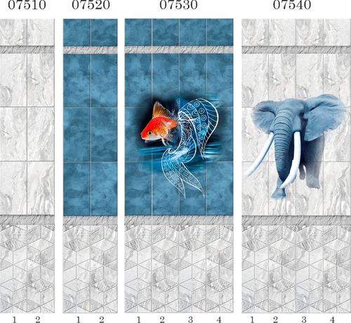 Панель ПВХ фотопечать 3D Panda Индиго 2700х250 мм