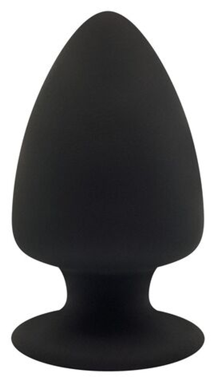 Черная анальная втулка Premium Silicone Plug S - 9 см.