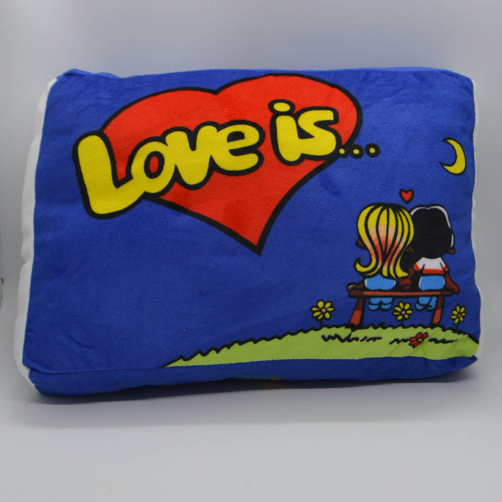 Мягкая игрушка "Подушка Love is..." (синяя)