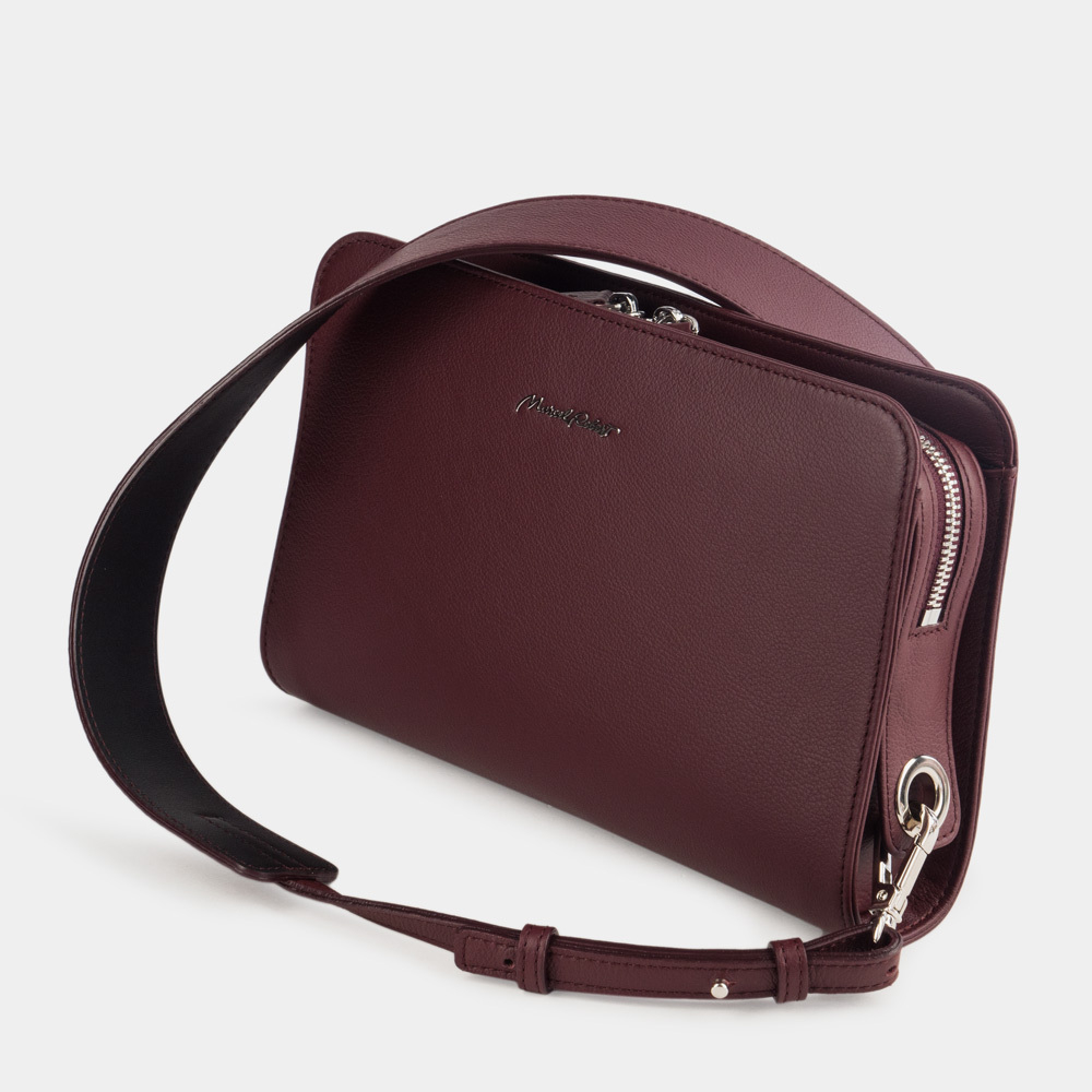 Женская сумка Emilie из кожи теленка, цвета бордо