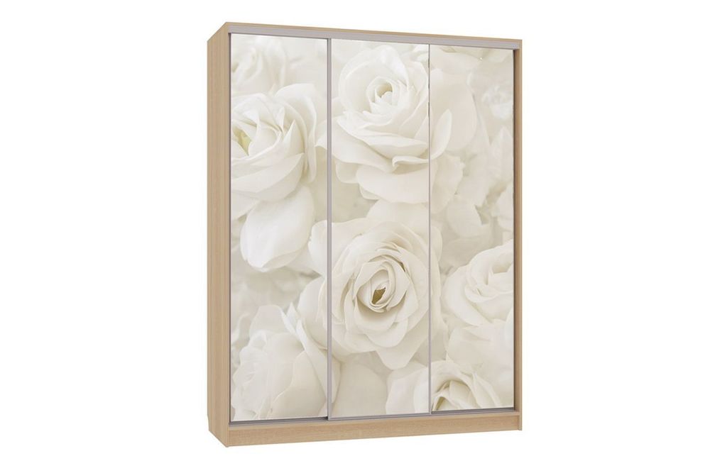 Шкаф-купе "Бассо-7 600 розы" (дуб сонома), ЛДСП 16 мм, Мебельсон