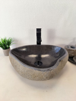 Раковина из речного камня RS-65970 49х35х15 из натурального камня
