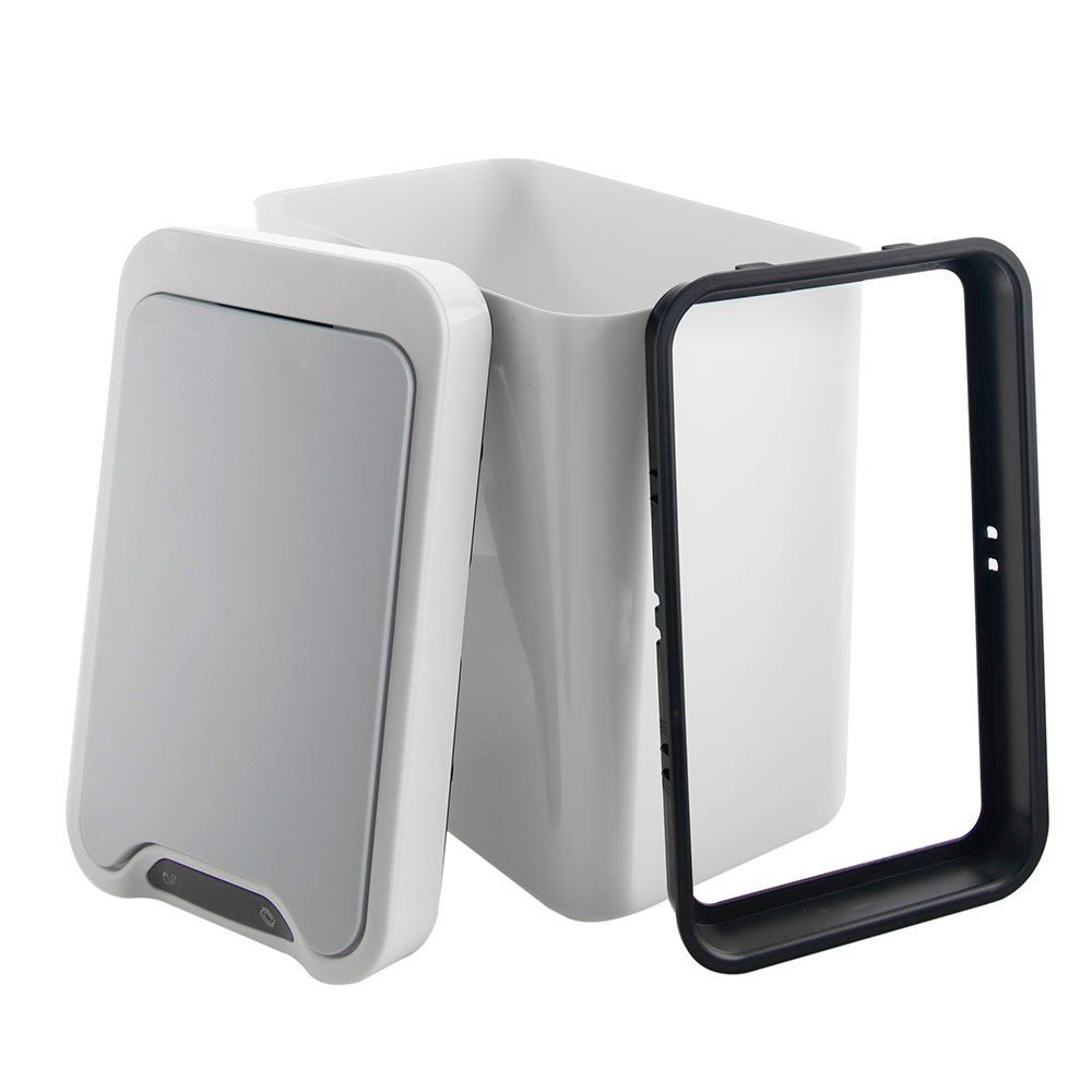 Ведро для мусора сенсорное, прямоугольное, Foodatlas JAH-6611, 12 л (белый)