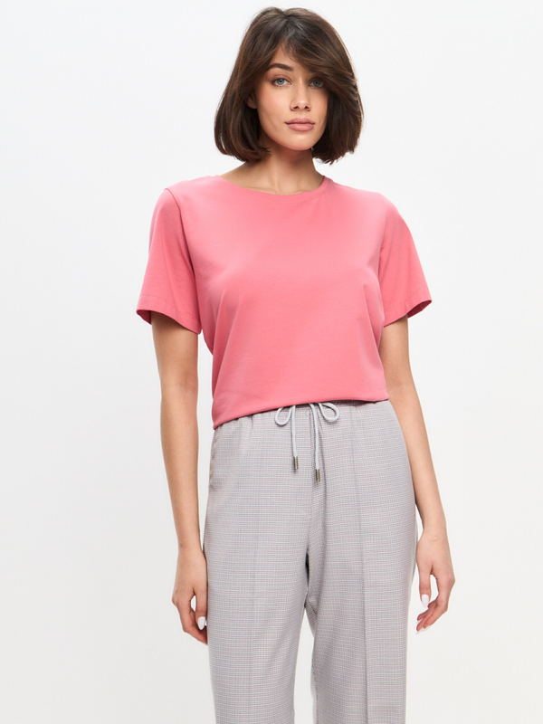 Футболка розового цвета из хлопка One