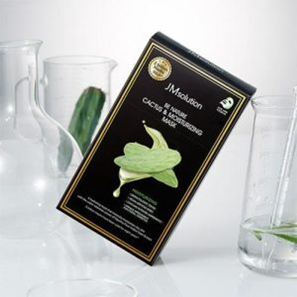 Маска тканевая увлажняющая с кактусом JMsolution Be Nature Cactus & Moisturizing Mask, 24мл