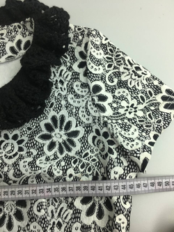 Платье ажурное черно-белое 44-46 размер