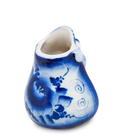 ГЛ- 113 Подставка для зубочисток «Ежик» (Гжельский фарфор)