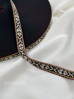 Тесьма жаккардовая (плетеная) разноцветная 1 см