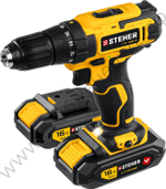 STEHER 16 В, 35 Н·м, 2 АКБ (2 А·ч), дрель-шуруповерт, кейс (CD-160-2)