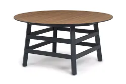 "Рио" стол из HPL круглый Ø160см, H75, цвет столешницы "дуб"