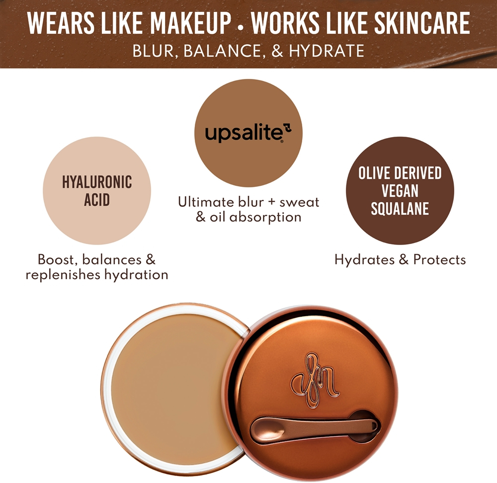 Danessa Myricks Beauty Yummy Skin Blurring Balm Powder - Компактное кремовое тональное основание оттенок 3 - Light With Neutral Undertones, 18 g