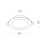 Светильник встраиваемый LED 10W 3000K / 4000K / 6000K