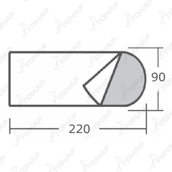 Спальный мешок Helios БАТЫР XXL СОШ-3 (220*90) синий (синтепон)