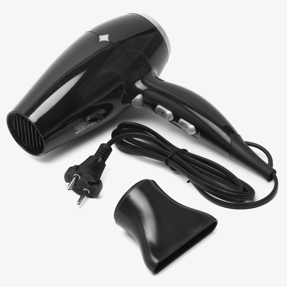 Фен 2 скорости 3 режима 2200Вт, холодная сушка (черный)