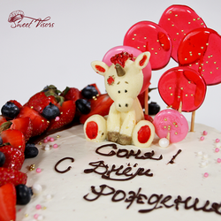 Декор торта Единорог в шариках кондитерская Sweet Visors Сладкие Козырьки. Кондитер Светлана Дегтерева торт для девочки торт для мальчика детский торт торт на заказ СПБ