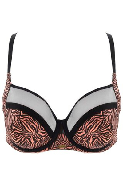 Бюстгальтер с мягкими чашками и тигриным принтом (Размер: 70E) (Цвет: тигровый)