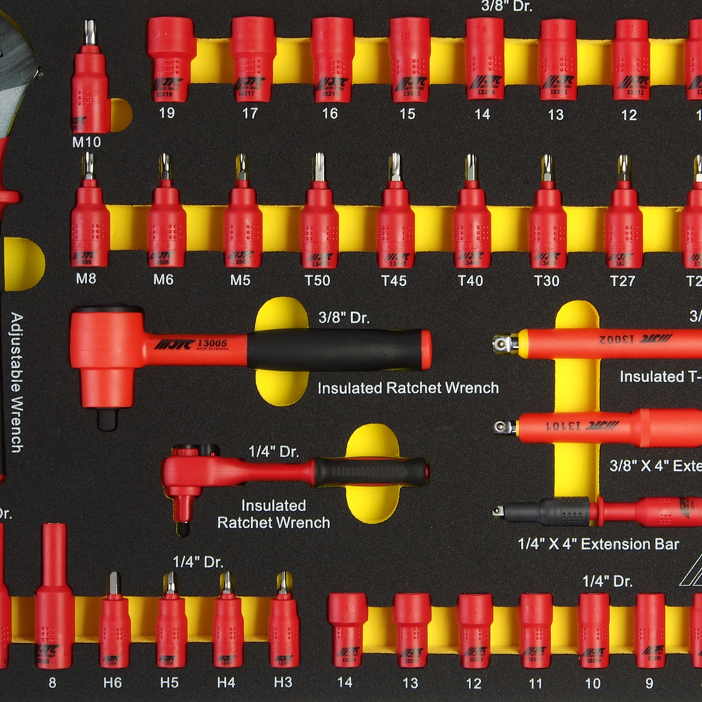 JTC-I4115S - Набор инструментов 115 предметов изолированных комплект JTC - 
№1  I1044 (44 предмета),
№2  I2026 (26 предметов),
№3  I3018 (18 предметов),
№4  I4027 (27 предметов).
