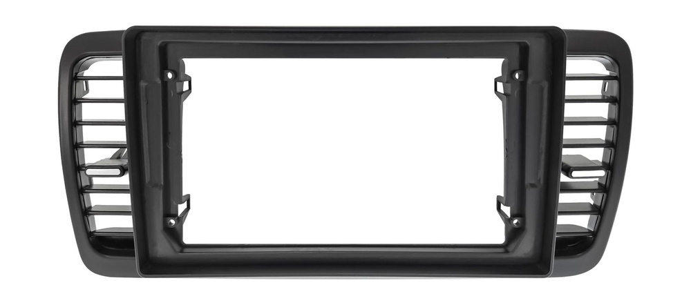 Комплект рамки с разъёмами 9" Subaru Outback 3 BP, Legacy 4 BL 2004-2009 (правый руль)черная вниз с воздуховодами - Car-Smart 3069