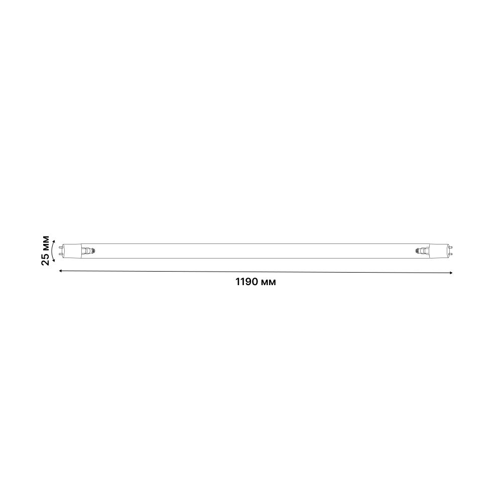 EFL-T8-36-UVCB-G13-CL Лампа ультрафиолетовая бактерицидная. Спектр UVC 253.7нм. Картон. ТМ Uniel