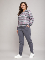 Костюм с брюками КБ-90М/серорозовая-норвежка