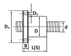 Винт ШВП SFU-R2505 L50 см TECHNIX
