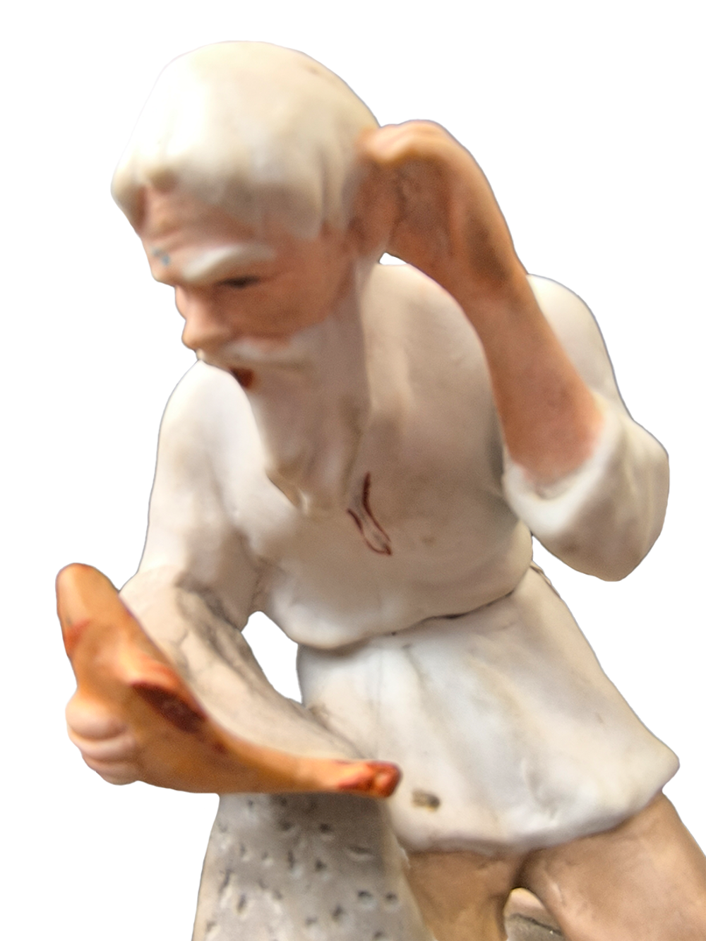 Фарфоровая статуэтка "Старик и золотая рыбка" Полонский ЗХК