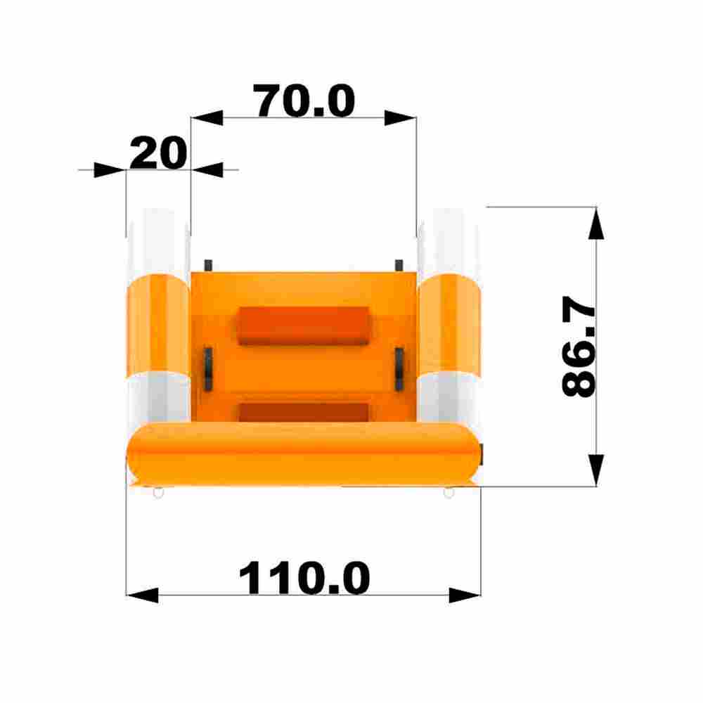 Надувная лестница для бассейна из ПВХ с бассейном, оранжевый, 1.82*1.1*0.87 м