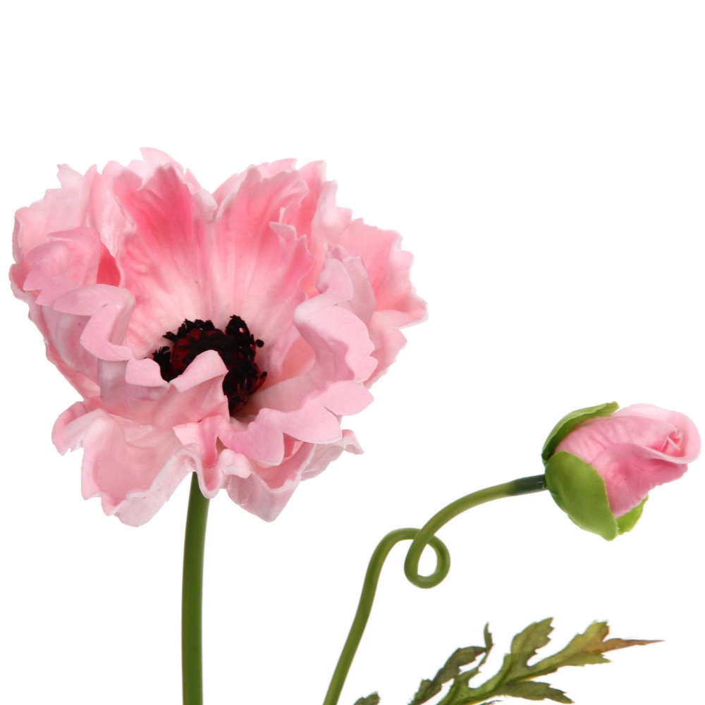 Цветок искусственный «Natur» 60см Мак розовый