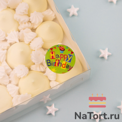 Стикер «Happy Birthday», круглый