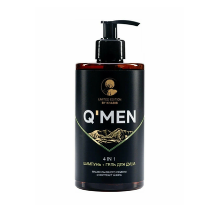 Шампунь+Гель для душа Q-MEN 4в1 410 мл