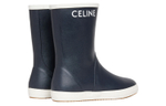 CELINE Rubber Ankle Boots Women"s Marine Blue