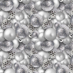 Бумага упаковочная 50х70 см «Волшебные шары», серебро (1 лист)