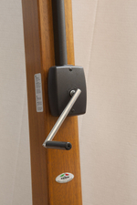 Зонт профессиональный 3х4 м Scolaro Palladio Braccio, имитация ироко, терракотовый