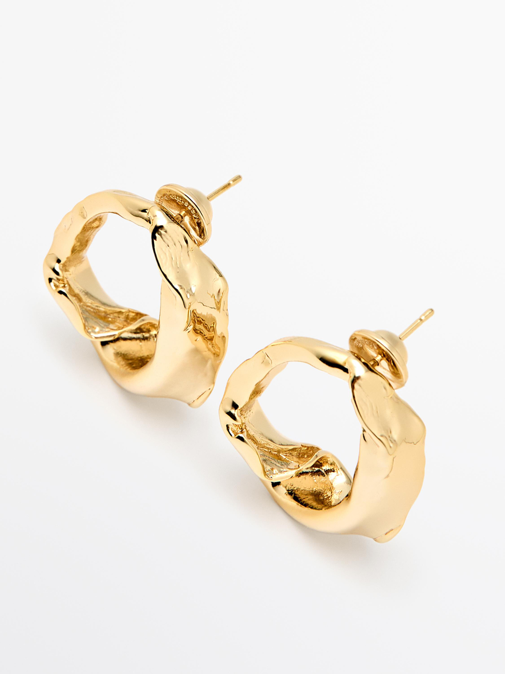 Massimo Dutti Серьги асимметричной формы, золотистый