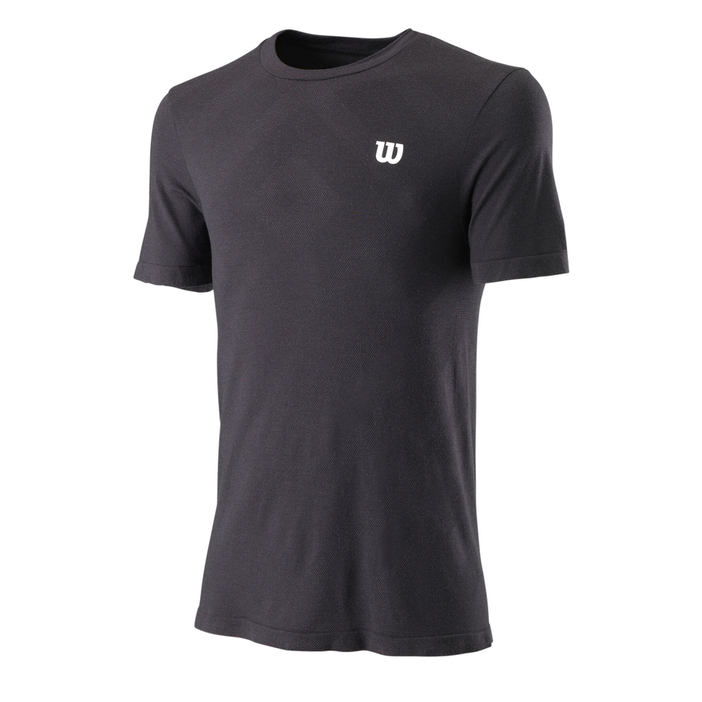 Мужское теннисное поло Wilson Surge Seamless T-Shirt Men - Black