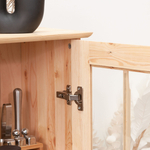 Комод Бритта 2 двери 3 ящика из массива сосны, 113х32х94 см, в натуральной отделке