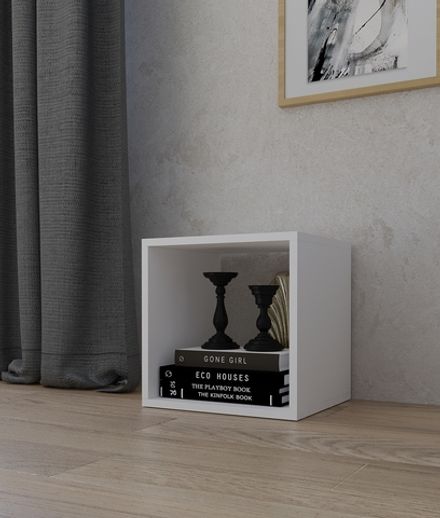 Стеллаж СТ1.1 (1 ячейка) одна ячейка белый