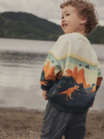 Толстовка для мальчика Next 608-530, Молочный, Черный