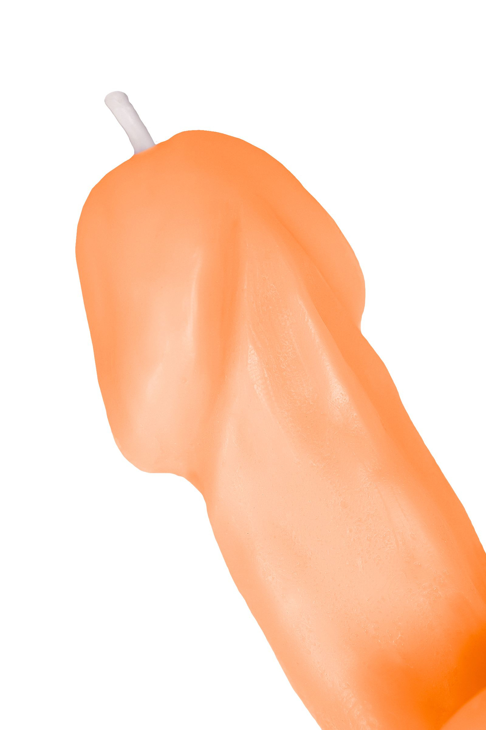 Оранжевая свеча в форме пениса - 47 гр. (Цвет: оранжевый)