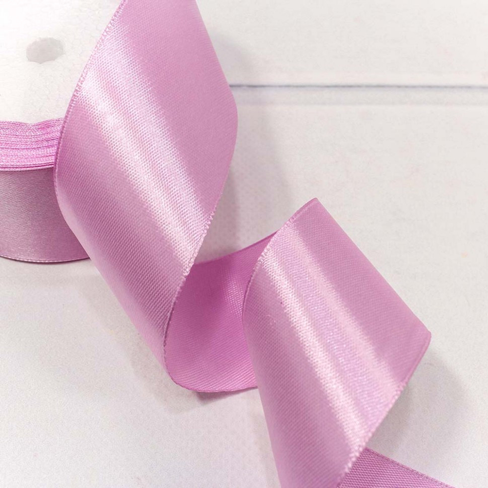 Лента Атласная 3,8см х 28м Сатин (Розовый)