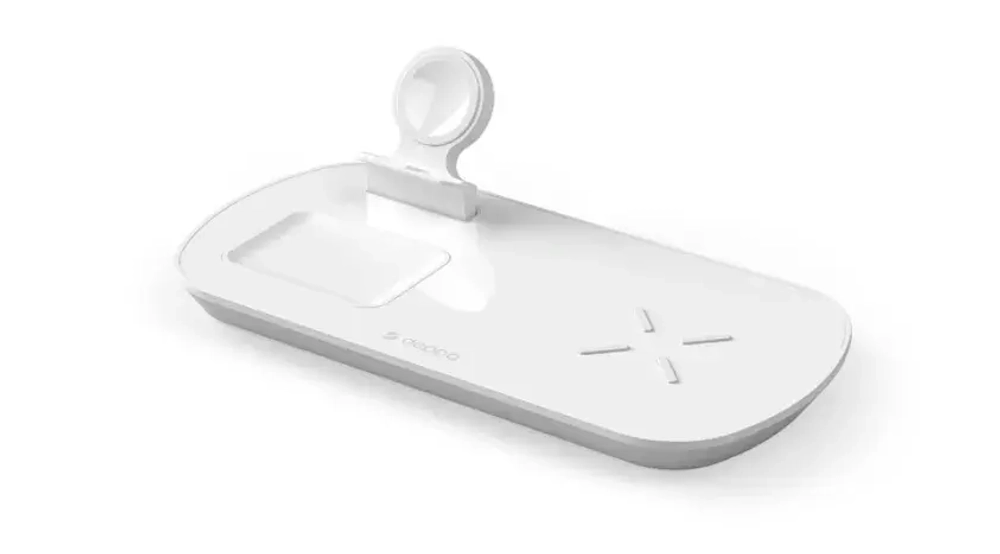 Беспроводное зарядное устройство Deppa Charging Station 3 в 1 (D-24010) для Apple Watch / iPhone/AirPods 17,5W (белый)