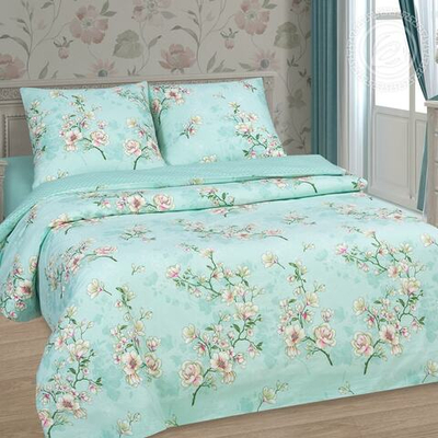 Постельное белье поплин 2,0 спальное с Евро Миндаль 909 АРТПОСТЕЛЬ