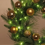 Венок хвойный «Сказочное чудо» d-40 см, ПВХ, литой ПВХ, Золото