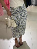 Юбка в голубой цветок