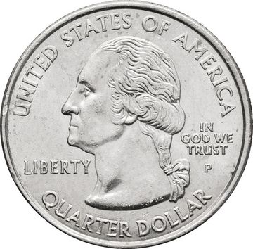 25 центов (1/4 доллара, квотер) 2002 США «Штат Луизиана» (P)